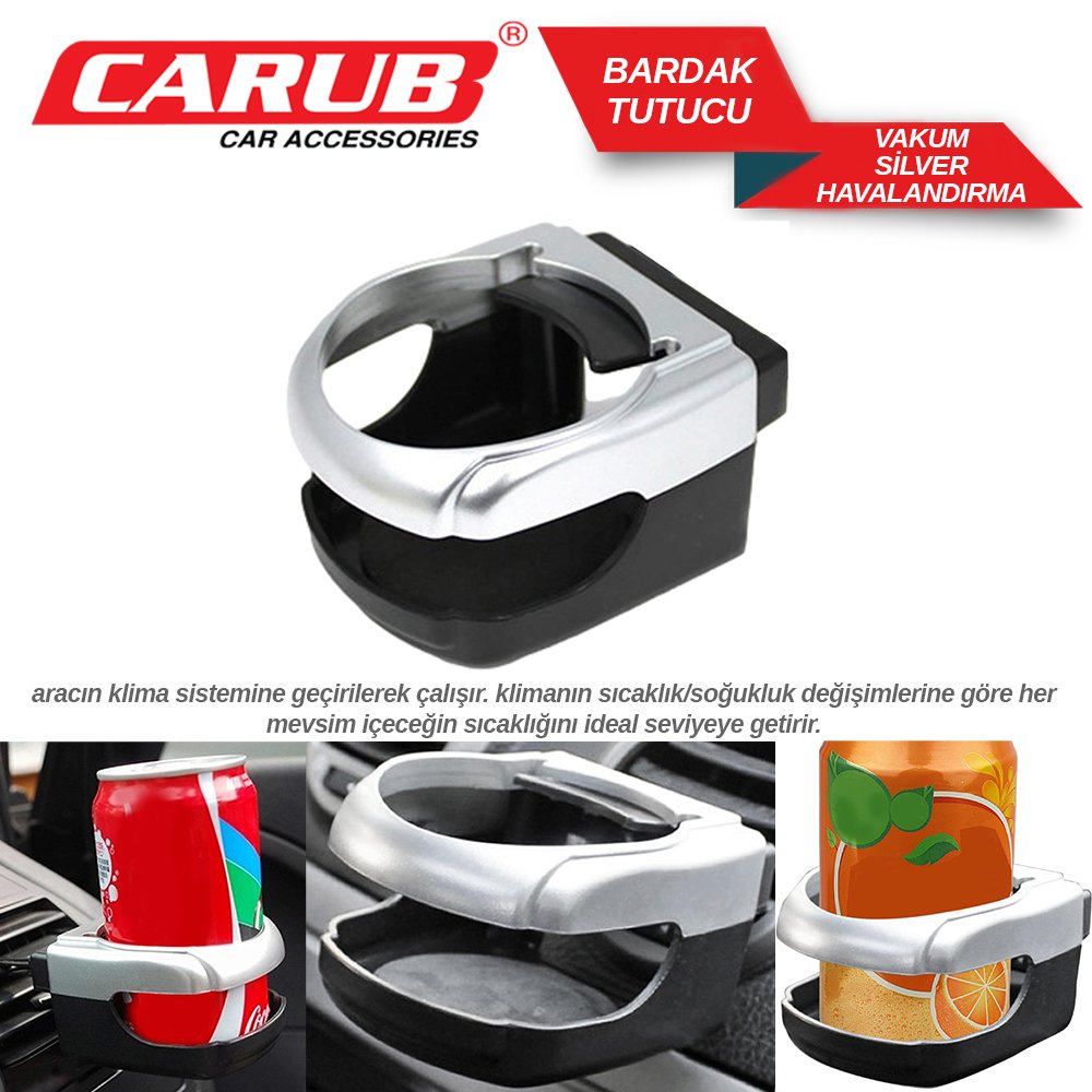 Carub Havalandırma Bardaklık Silver