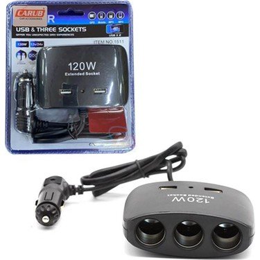 Carub Çakmaklık Soket USB Çoğaltıcı