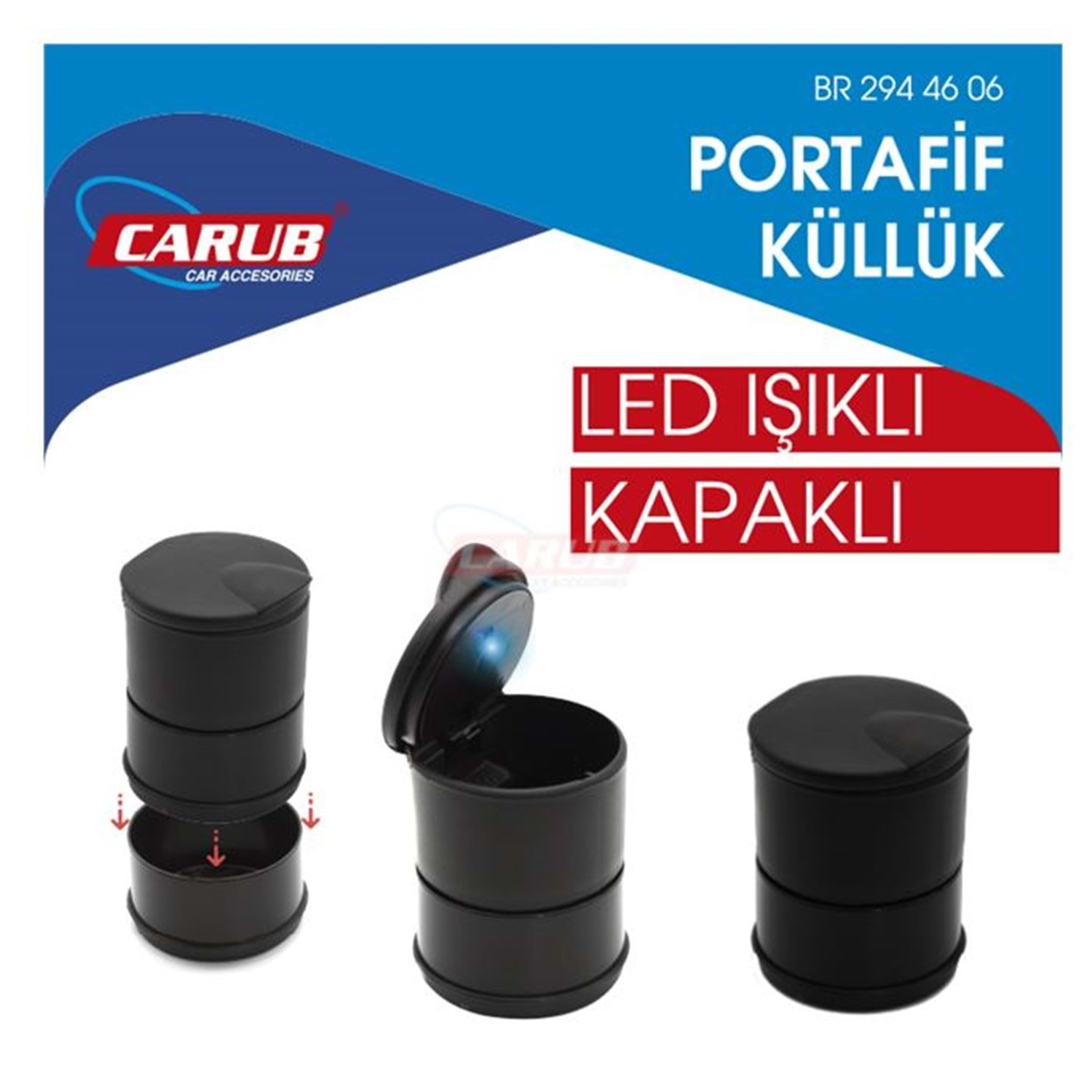 Carub Kapaklı Ledli Küllük