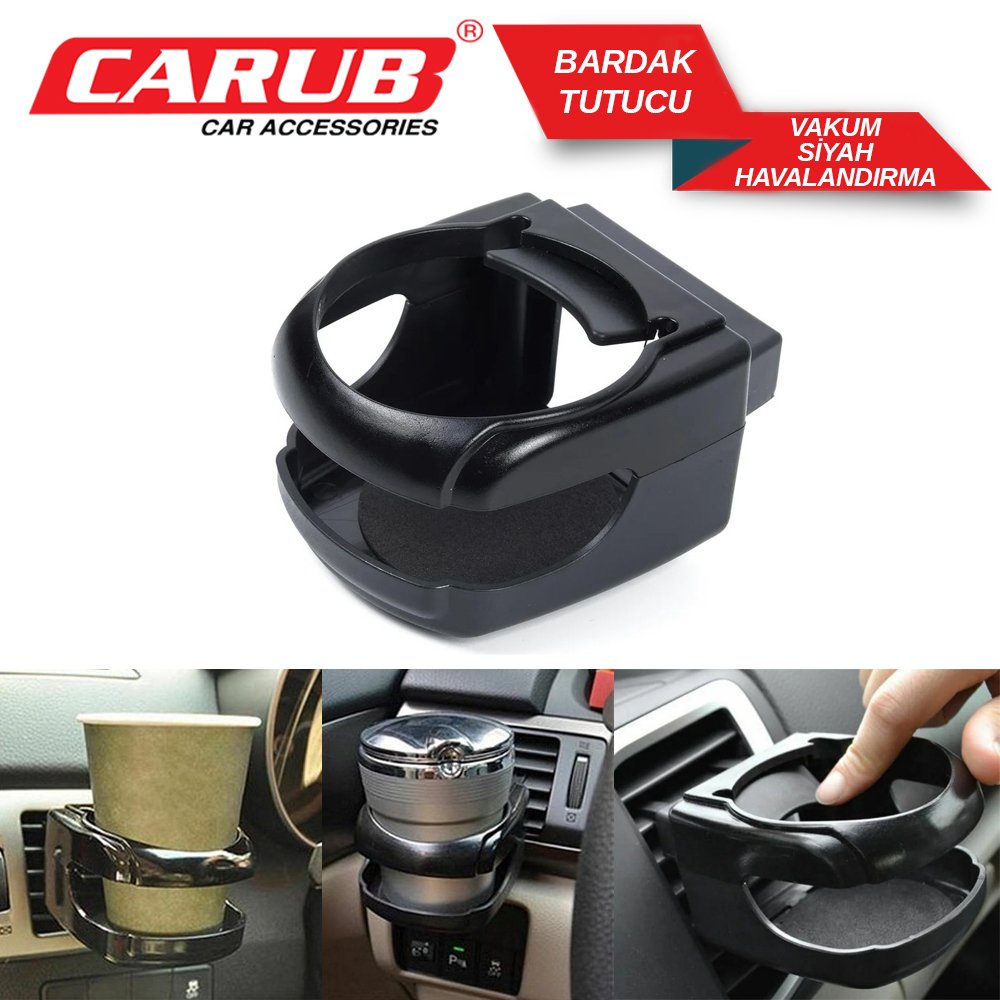 Carub Havalandırma Bardaklık Eko Siyah